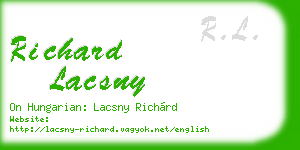 richard lacsny business card